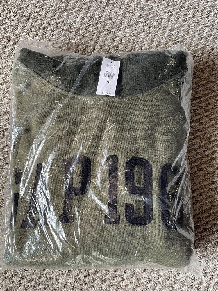 Gap 1969 Logo Colorblock Hoodie XLT Army Jacket Green Extra Large Tall NWT