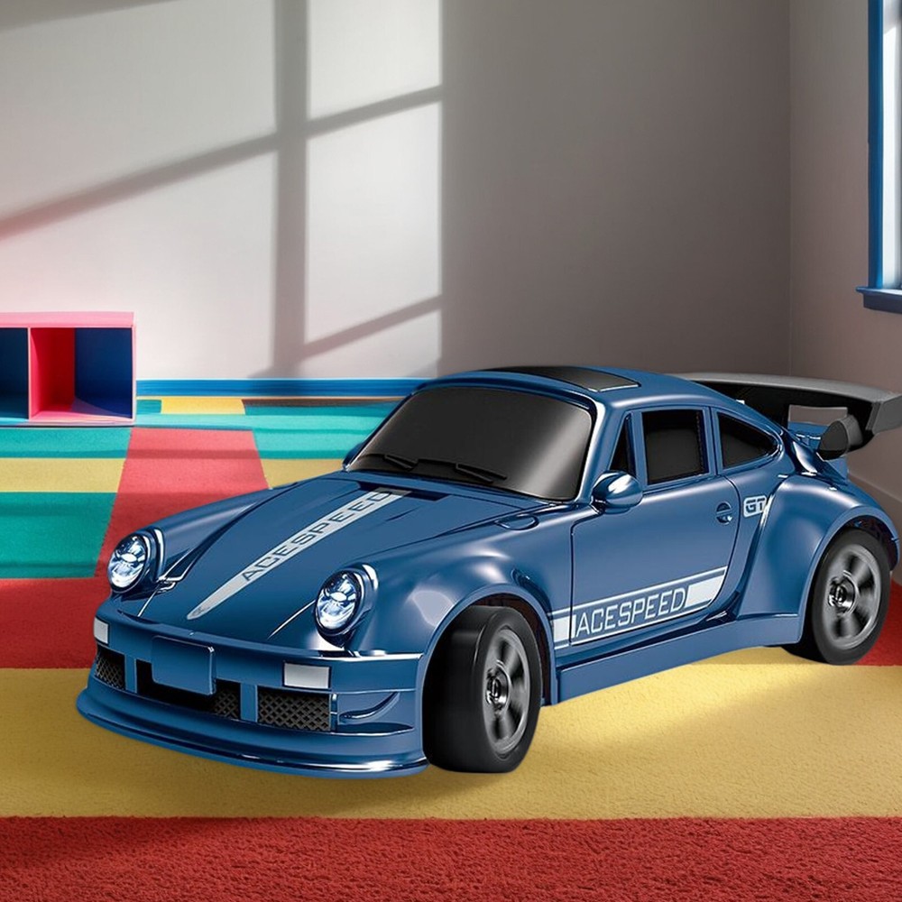 1/64 Scale 4WD RC Drift Car with LED Lights - Mini Remote Control Racing Toy