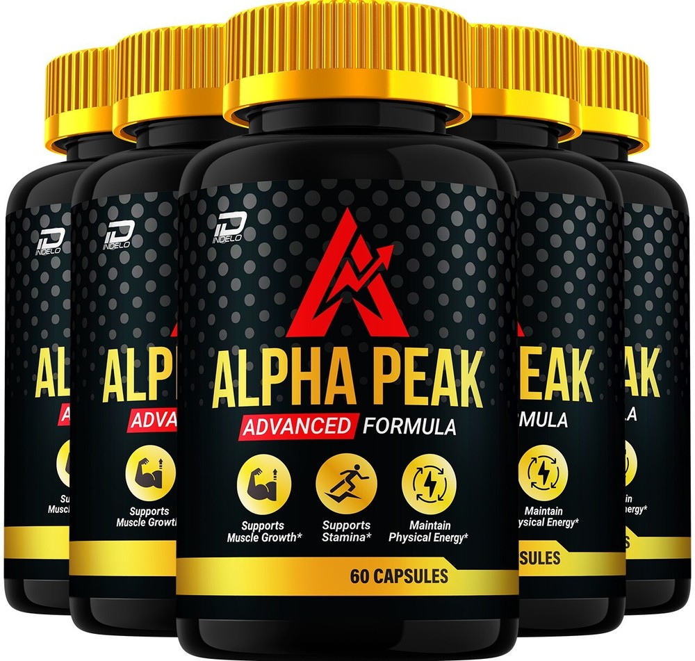 (5 Pack) Alpha Peak for Men Capsules-AlphaPeak Vitamin Complex, All Natural