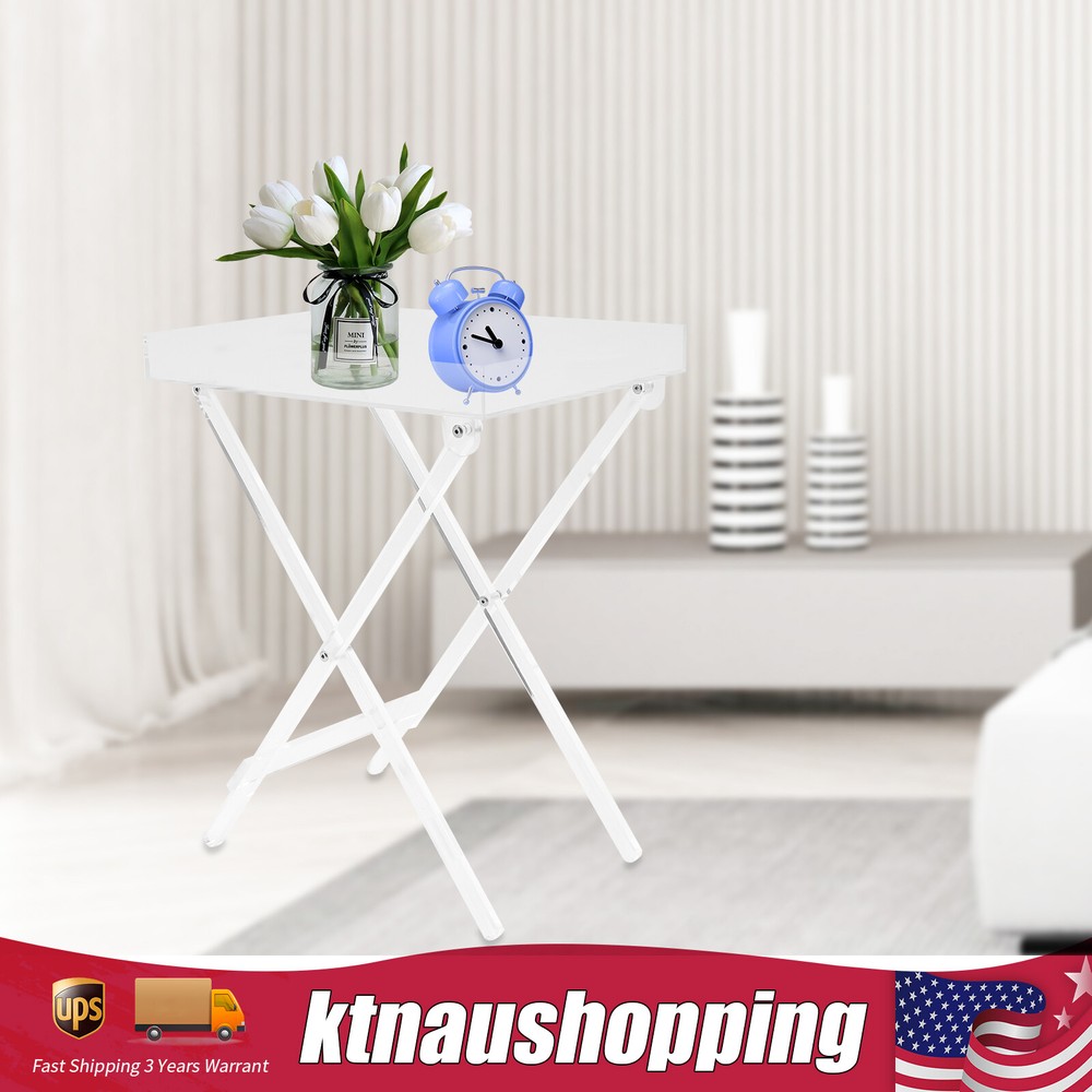 Foldable Acrylic Transparent Coffee Table for Sofa Bed or Laptop