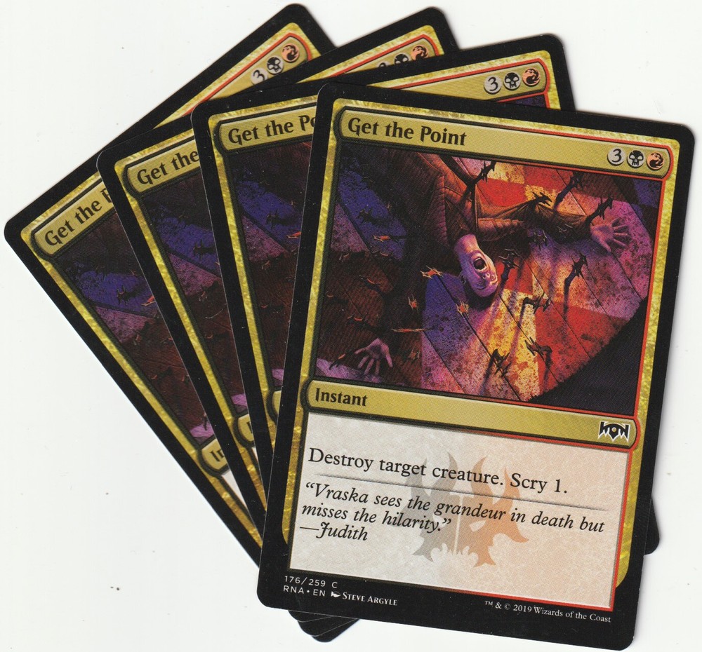 4 MTG Get the Point Instant Playset RNA/EN NM/EX Condition  