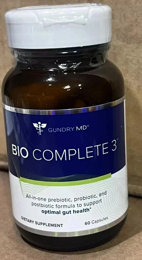Gundry MD Bio Complete 3 Supplement 60 Capsules Optimal Gut Health MFG: 03/2024