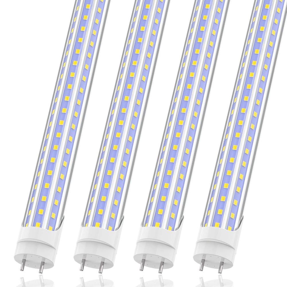 4FT LED Tube Light 36W 4680LM 6000K Type A+B D-Shaped Bulb