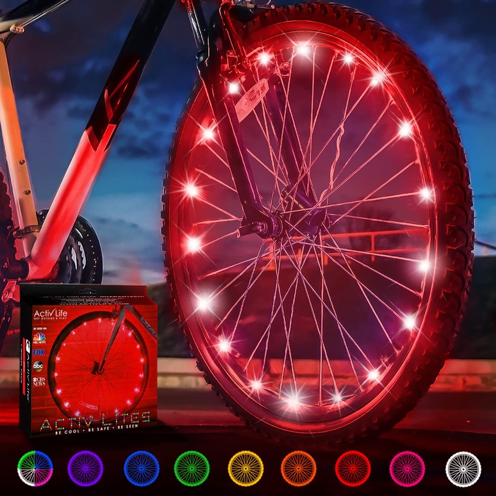 LED Bike Wheel Lights with Batteries - 100% Brighter for Maximum Visibility