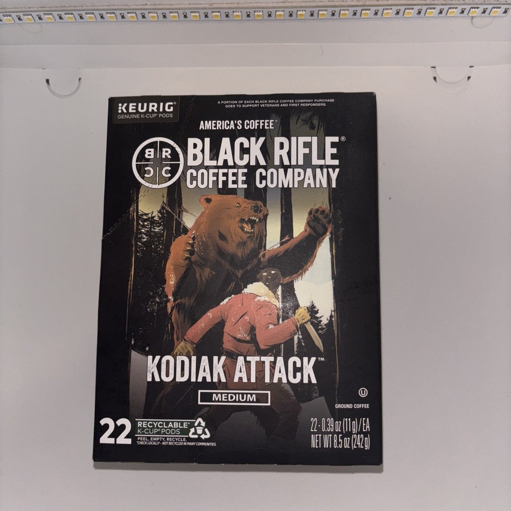 Box Black Rifle Coffee Company Kodiak Attack K-Cup Keurig Pods Ex: 9/16/2026