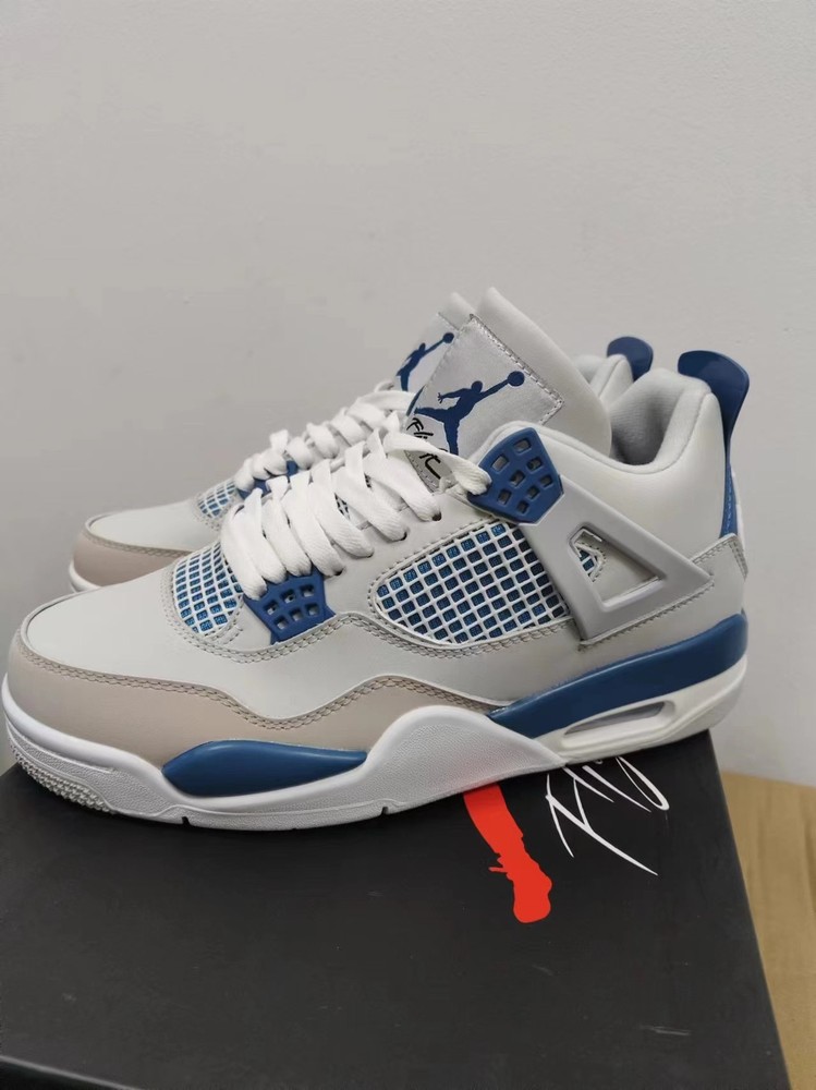 Air Jordan 4 Retro Military Blue Mens Fashion Sneakers, Basketball Shoes, no box