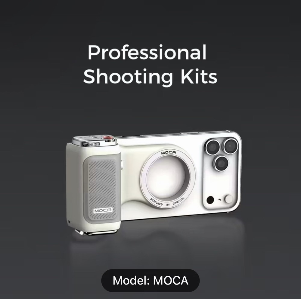 COMITOK MOCA Phone Camera Grip, Magnetic Smartphone Holder with DSLR Style