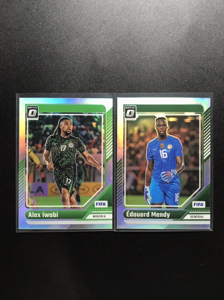 2024-25 Panini Donruss Optic FIFA Silver Lot 2 Featuring Alex Iwobi and Édouard Mendy