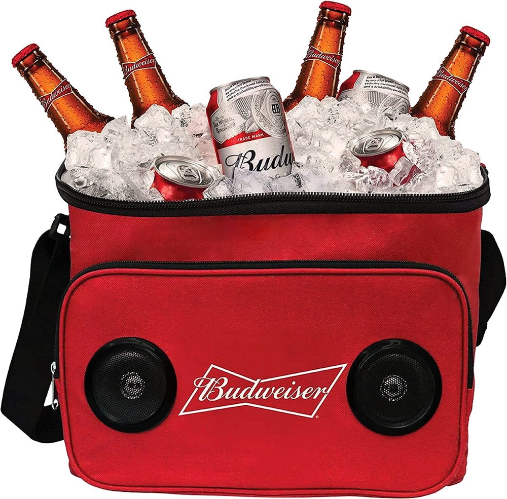 Soft Cooler Bag with Rechargeable Bluetooth Speakers and Foldable Design