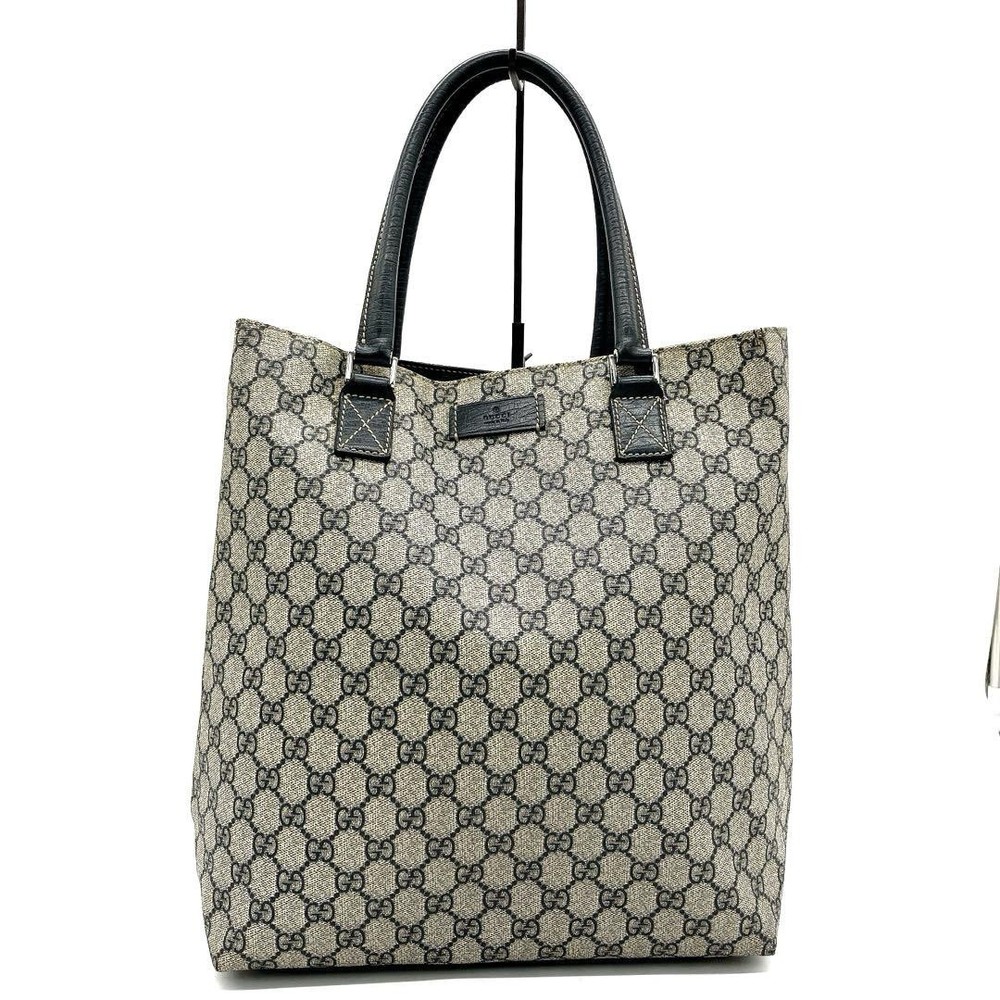 Gucci GG Supreme Navy Tote Bag Rare Canvas Shoulder Bag New