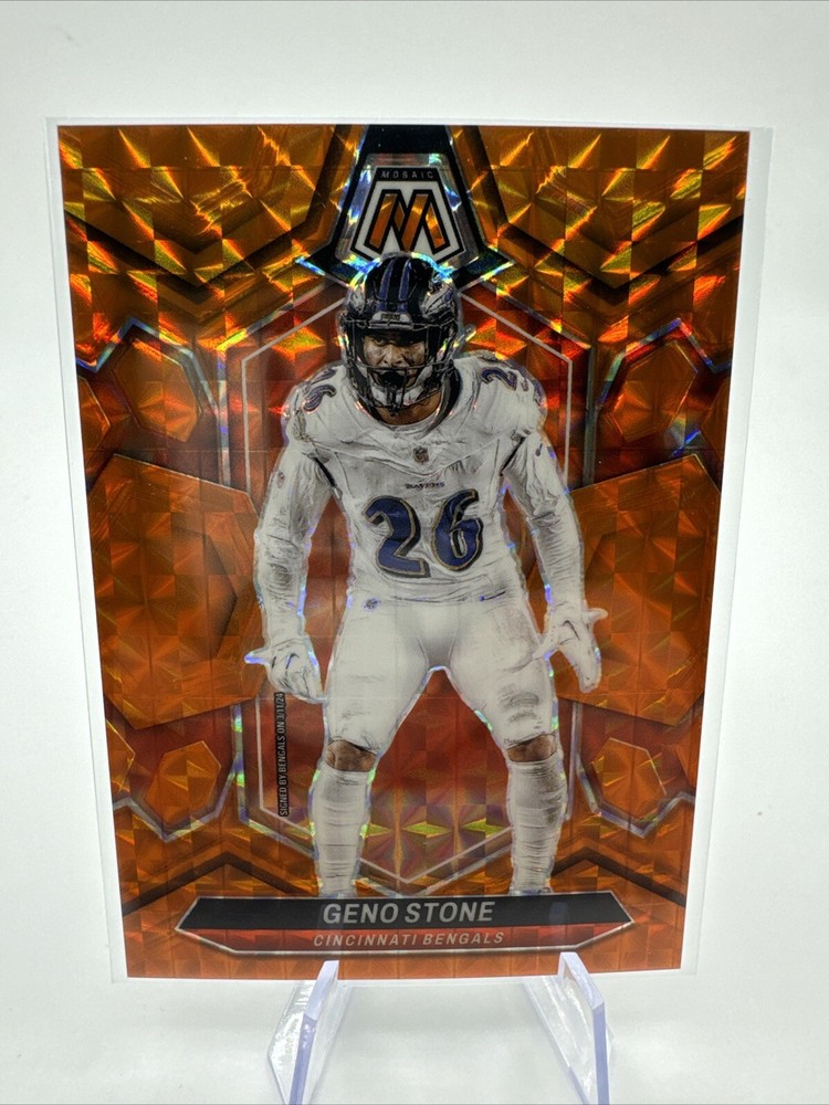 2024 Panini Mosaic Orange Prizm Geno Stone #49 Limited to 199