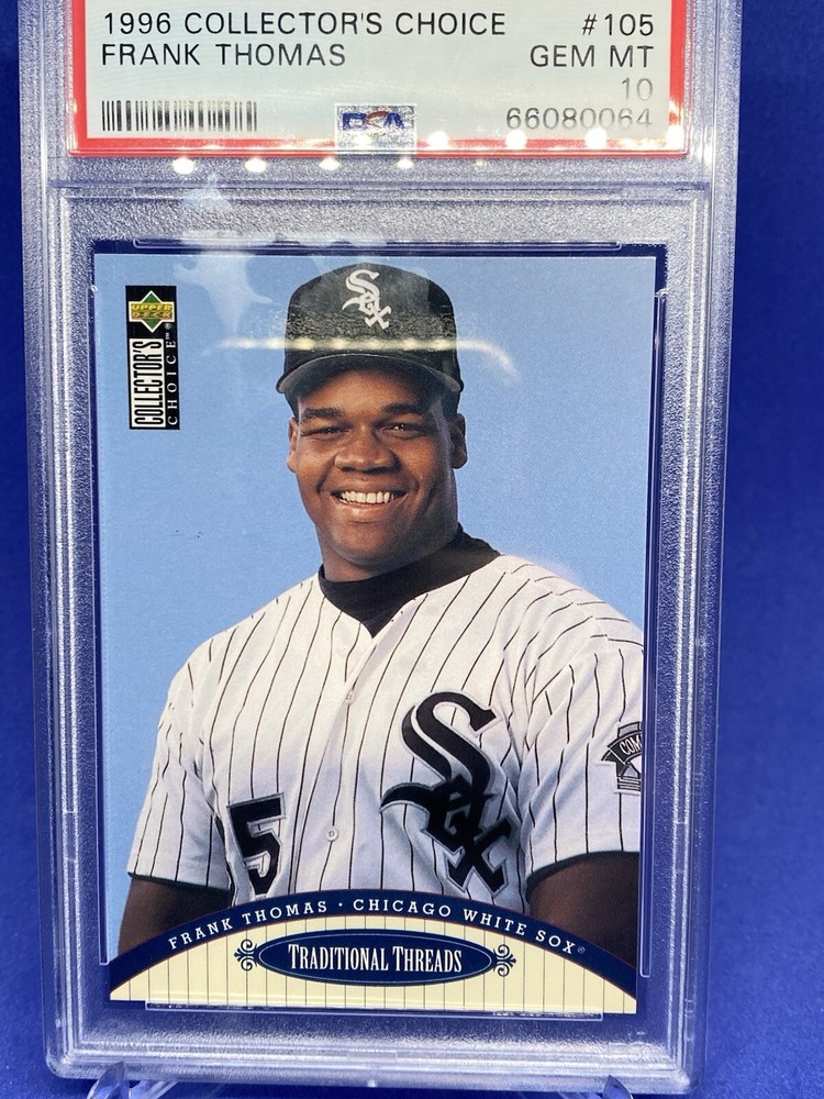1996 Collectors Choice Traditional Threads #105 Frank Thomas PSA Gem Mint 10