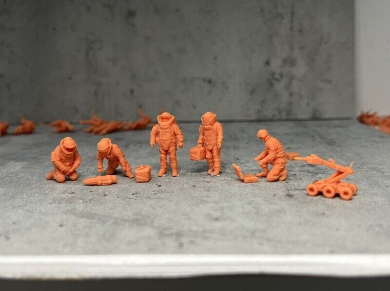 3D printed 1/72 Modern US Mine Clearance Team 5 man+Complete set of tools model