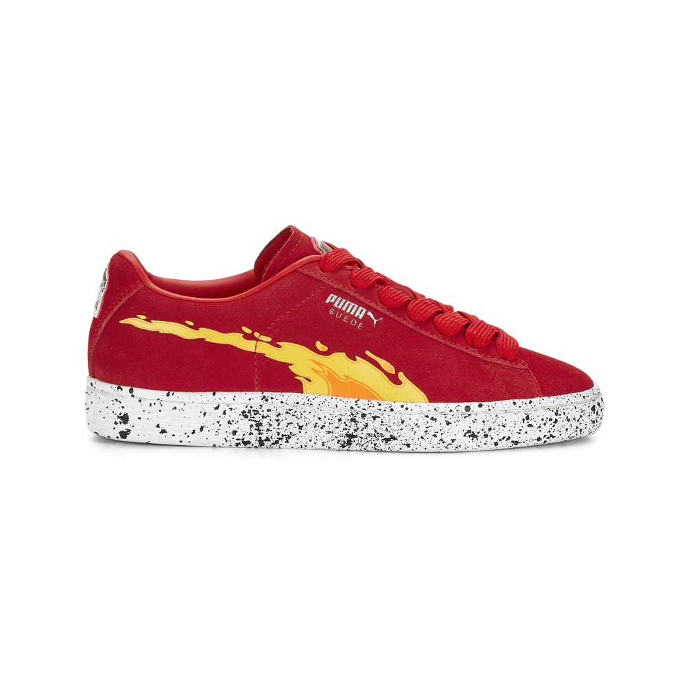 PUMA Patrol X Marshall Suede Lace Up  Youth Boys Red Sneakers Casual Shoes 38848