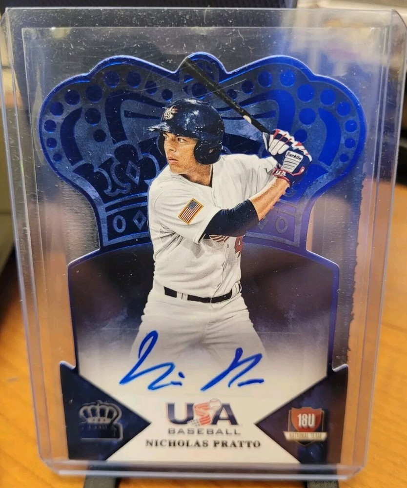 Nicholas Pratto 2015 USA Baseball Crown Royale Blue Auto #39 Royals 23/25