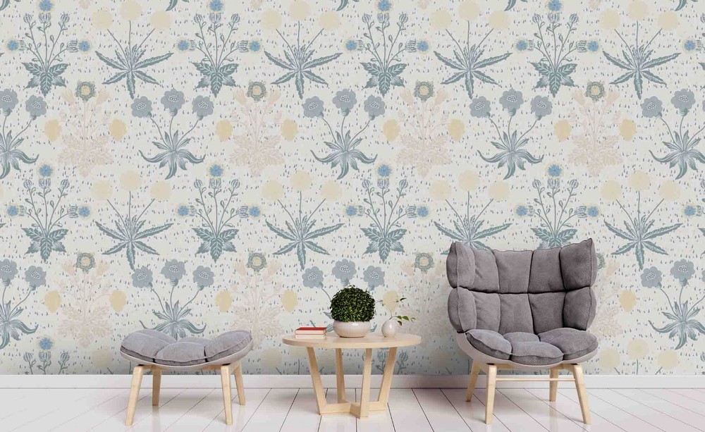 3D Flowers Plantation Pattern Wall Murals Wallpaper Murals Wall Sticker 3