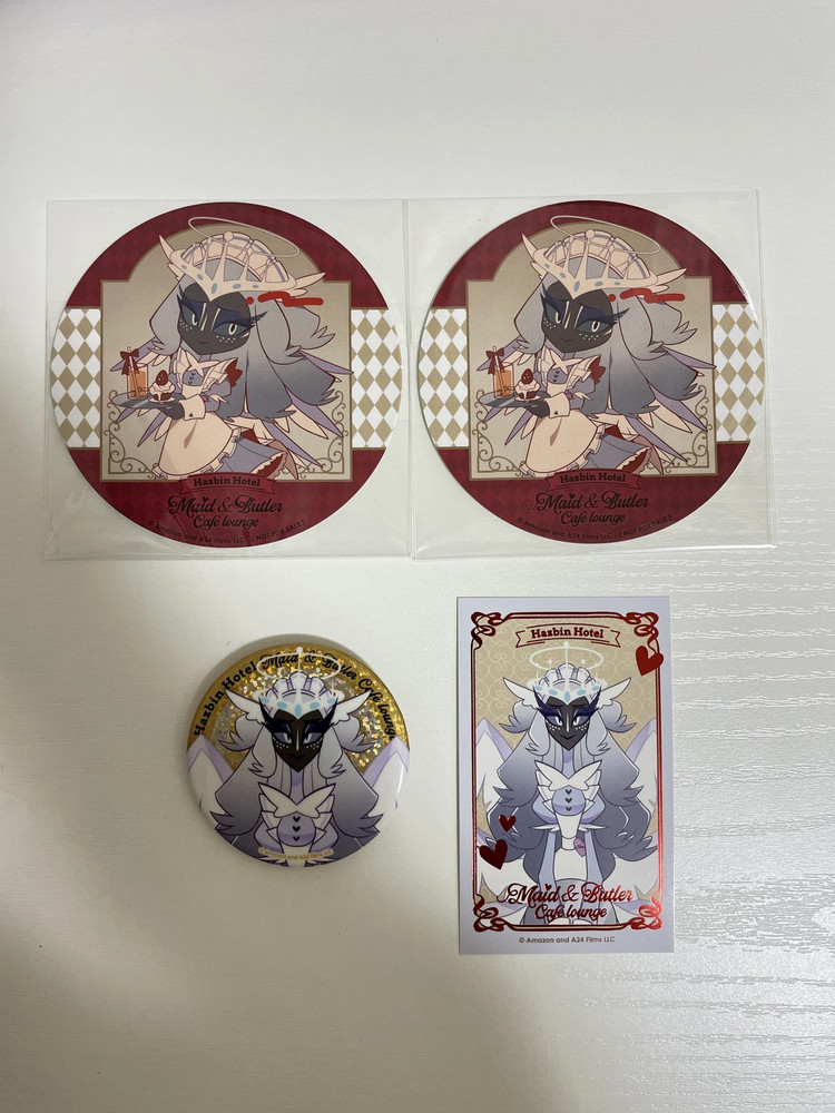 Hazbin Hotel Sera 4-Piece (Badge, Card, Coaster) Set Animate Cafe 2025 Japan