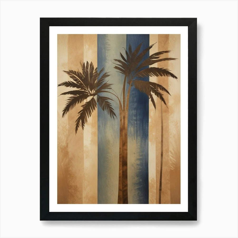 Palm Trees 3 Framed Art Print - Canvas Wall Decor Poster Picture  