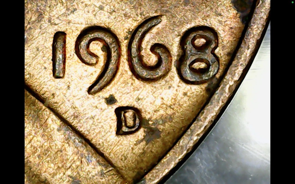 1968 D Penny with Multiple DDR Errors & High Shine