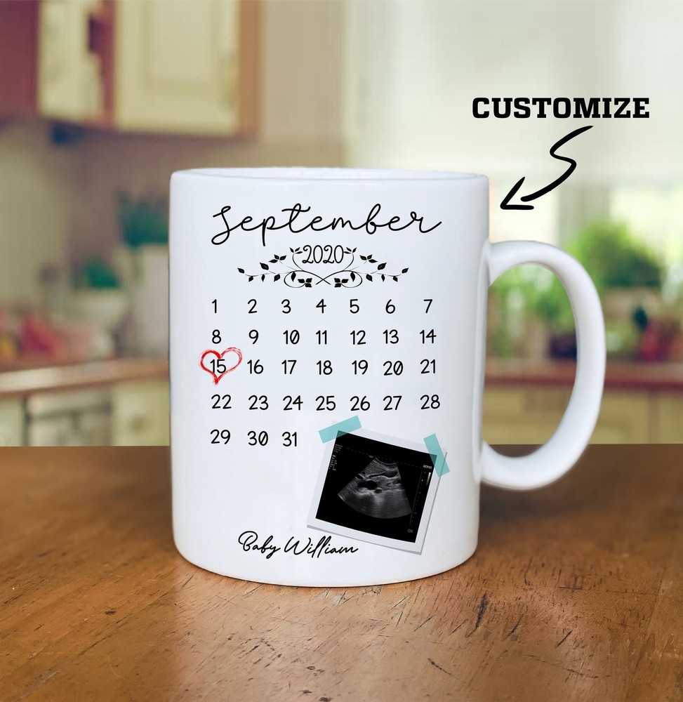 Personalised Family Pregnancy Announcement Mug Mug For Baby First Time Being As