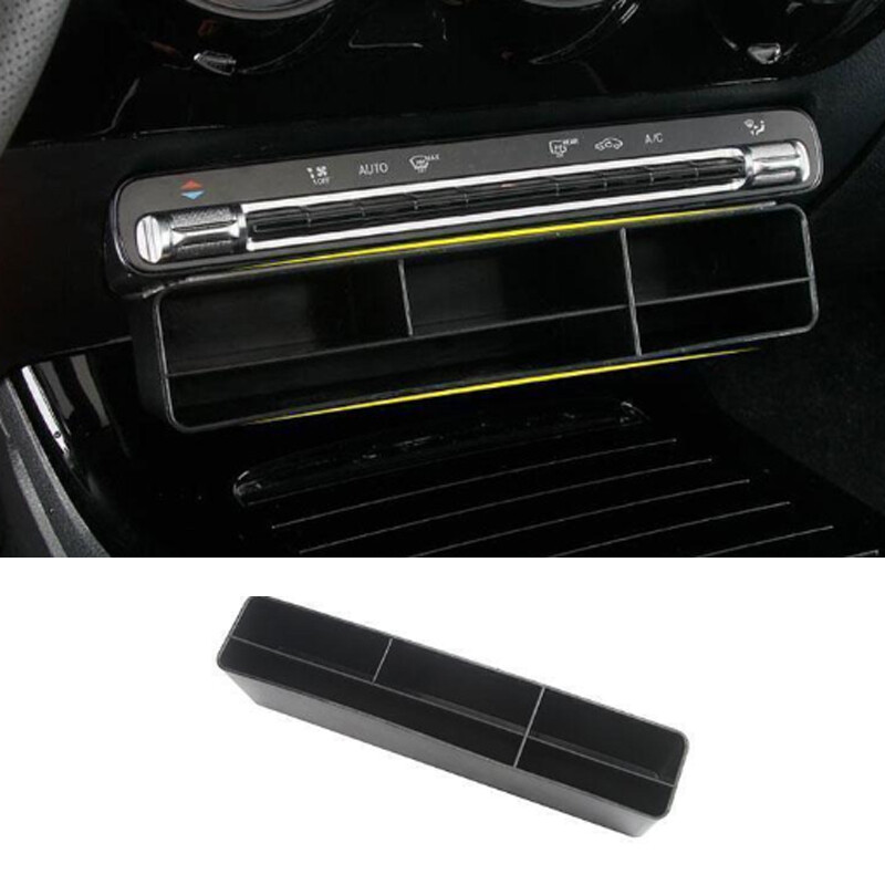 Matte Black Middle Console Storage Box Decorate For Benz A-Class W177 2019-2022