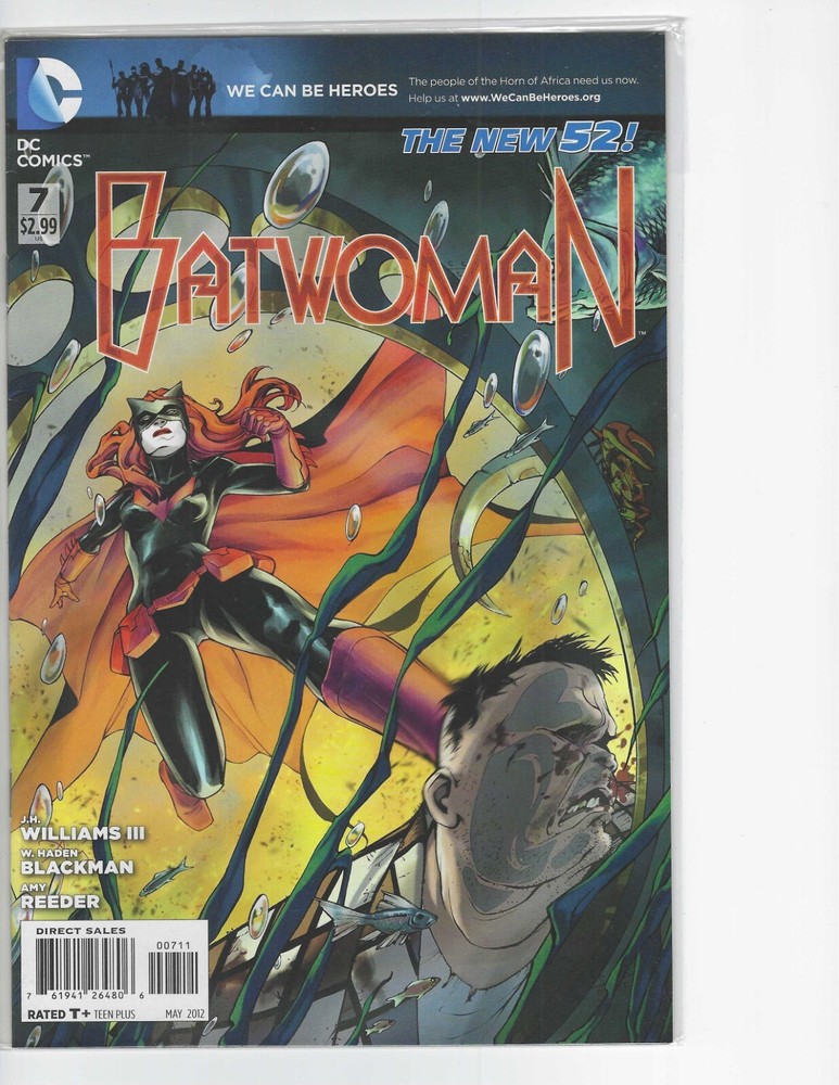 Batwoman # 7, 2012, vs the Werebeast Cult