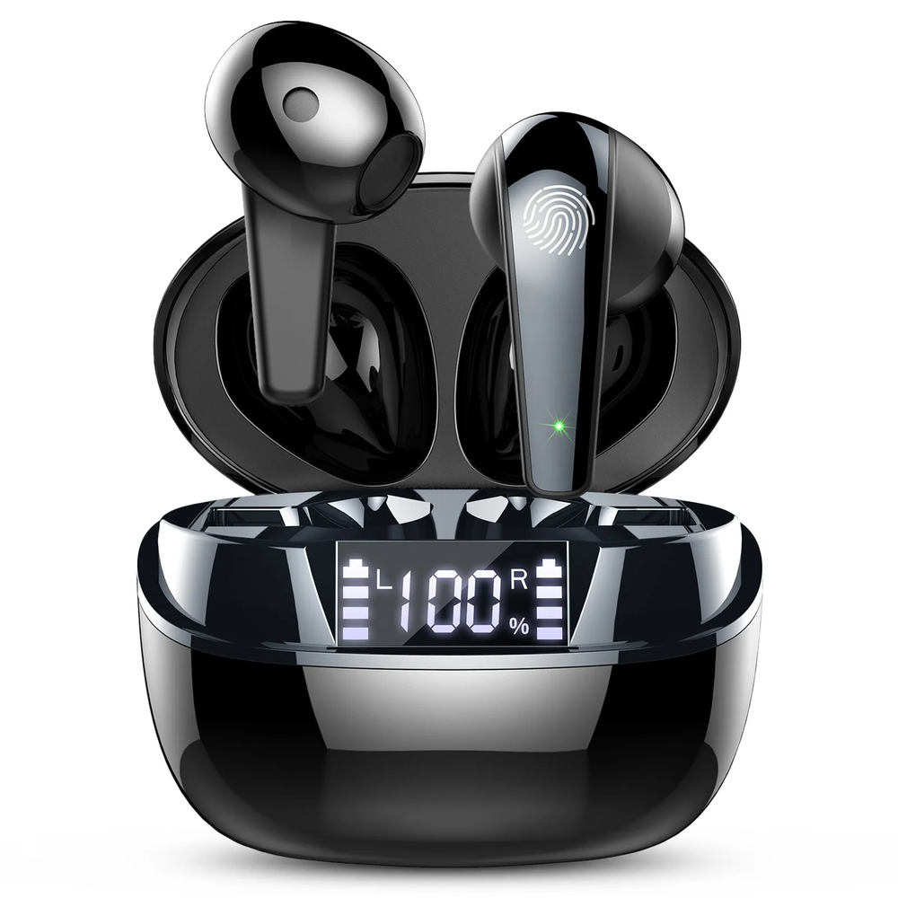 Wireless Earbuds with Bluetooth 5.3 Dual Mic 35H Playtime in Ear Headphones