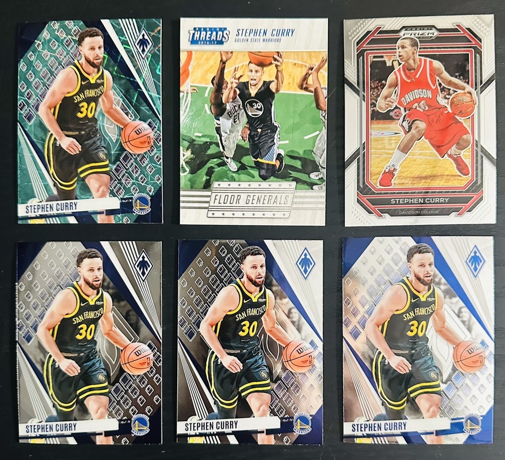 Коллекция из 6 карт Steph Curry M/NM 2016-2024 Golden Stars Warriors