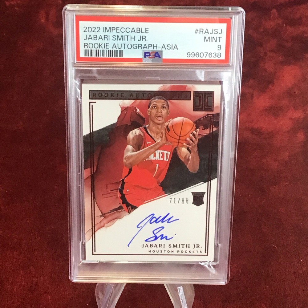 Jabari Smith Jr 2022-23 Panini Impeccable SP RC On Card Auto Autograph /88