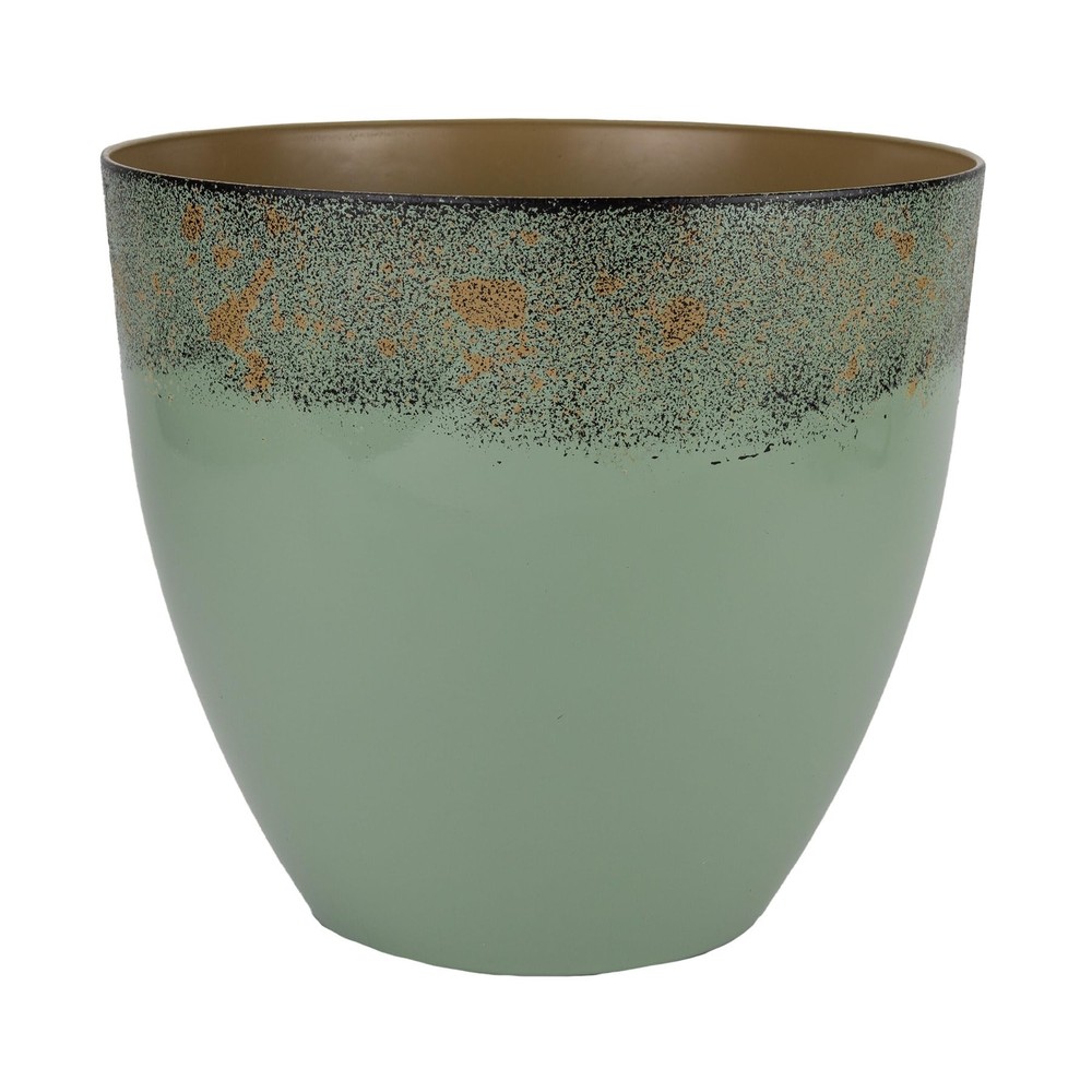 11.5 Inch Seabrook Decorative Round Planter - Lightweight Premium Resin Plant...