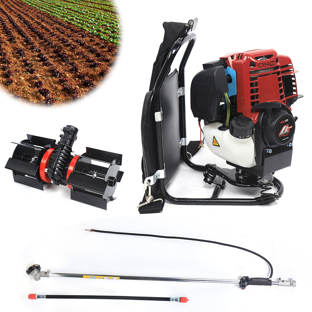 3IN1 Multi-Function Backpack 4-Stroke Cultivator Tiller Mower Brush Cutter