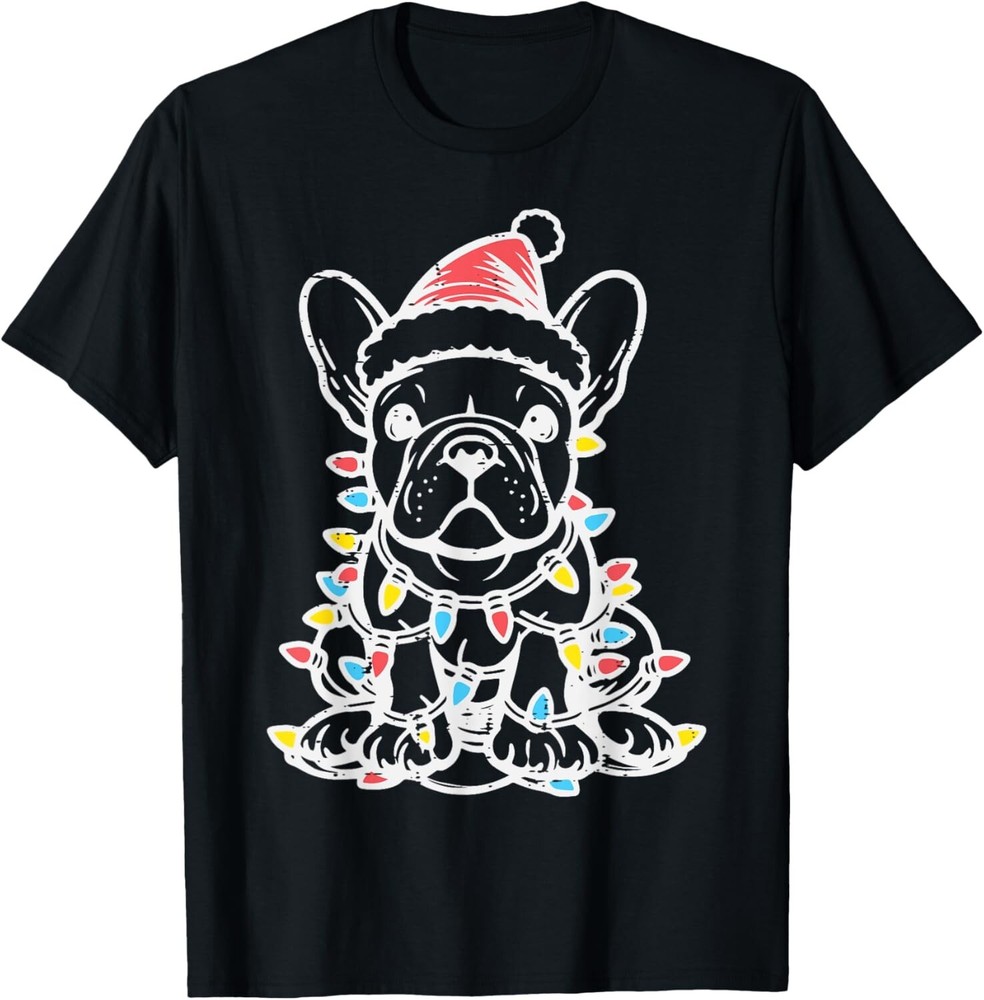 Christmas Dog French Bulldog Xmas Frenchie Christmas Gifts T-Shirt Tee