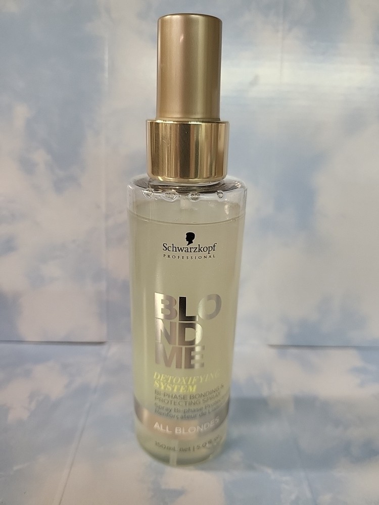 Schwarzkopf Blondme Detoxifying System Bi-Phase Bonding + Protecting Spray, 5 oz