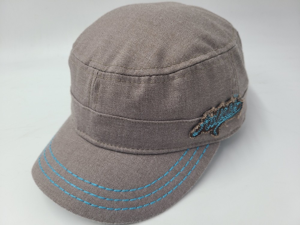 Women Adidas Cadet Military Army Strapback Adjustable Hat Cap Casual Gray Blue