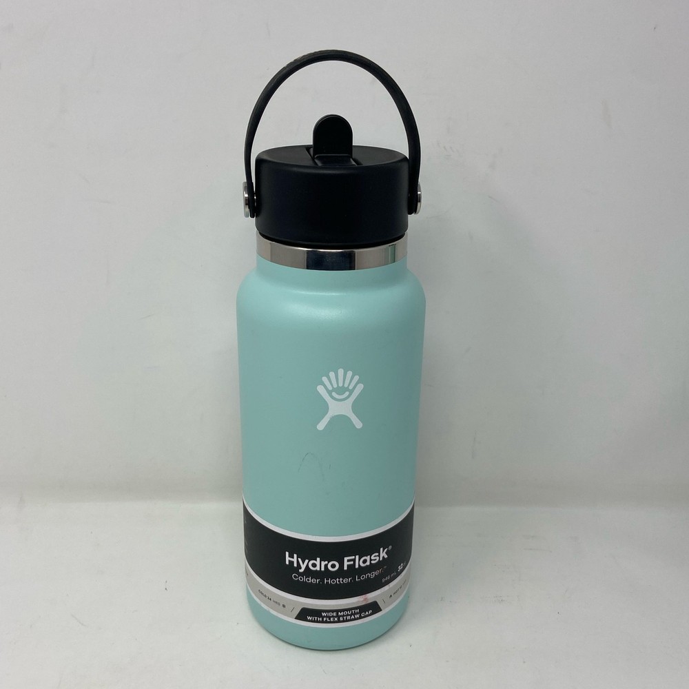 Hydro Flask 32 oz Wide Mouth Water Bottle with Flex Straw Cap - Dew W32BFS441
