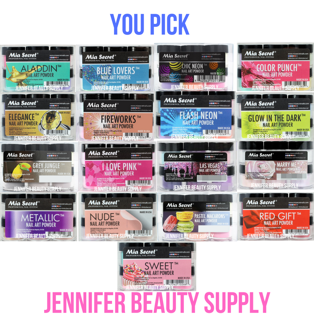 MIA SECRET ACRYLIC POWDER 6 COLORS SET COLLECTION | YOU PICK | US SELLER