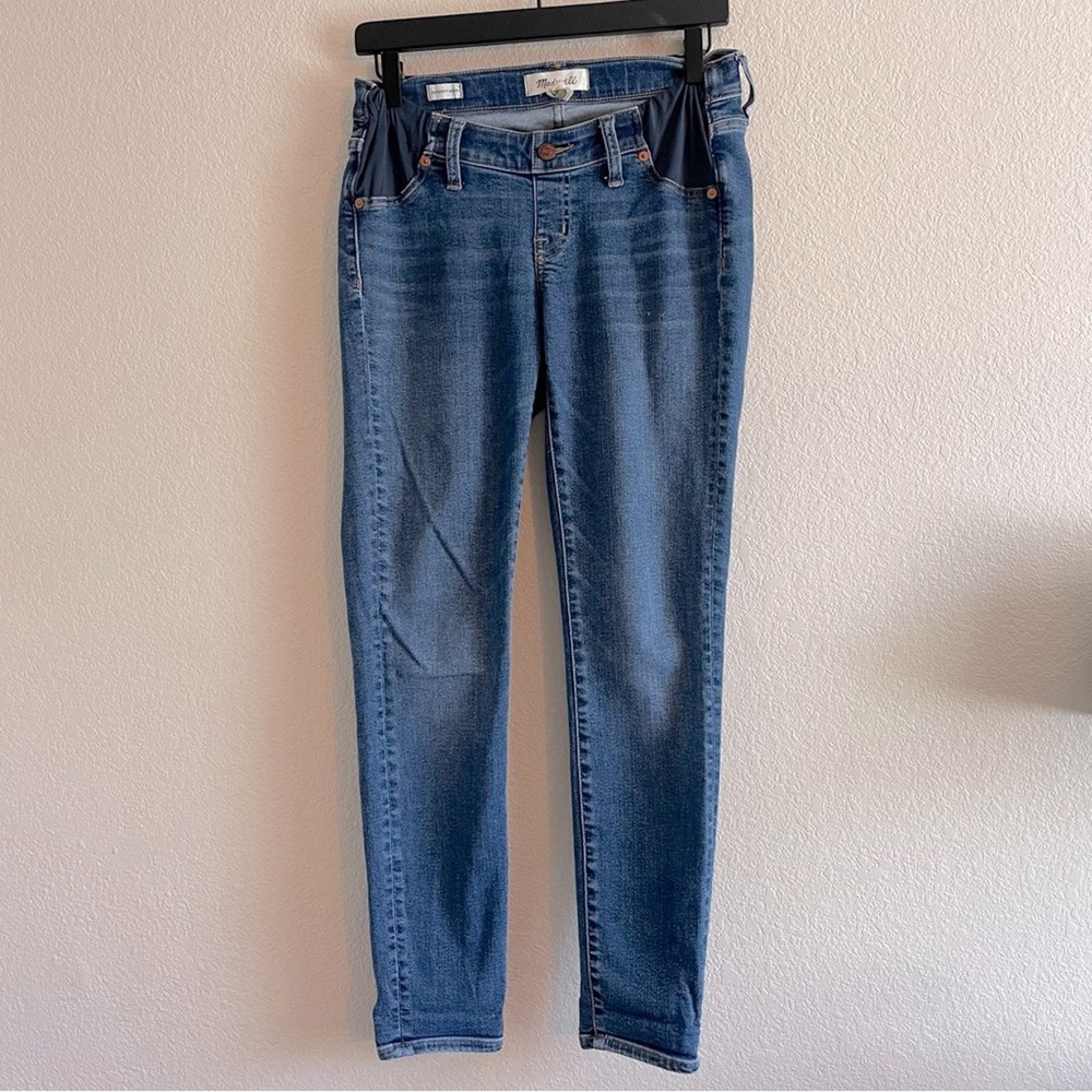 Madewell Maternity Skinny Jeans Wendover Wash Women’s Size 27 Adjustable Side Panel