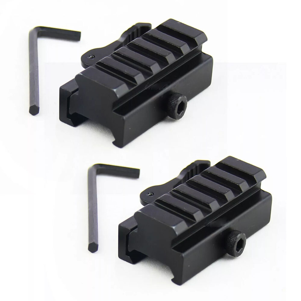5-Slot Quick Release 1/2” Mini Riser Scope Sight Mount 2PCS for Enhanced Aiming