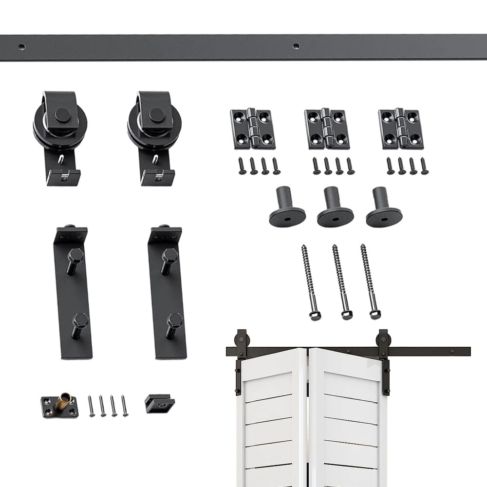 28in Sliding Barn Door Hardware Kit Modern Closet Hang Style Track Rail
