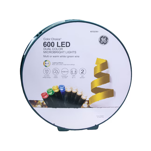 GE Color Choice 600 Ct Dual Color Multicolor Warm White LED MicroBright Lights