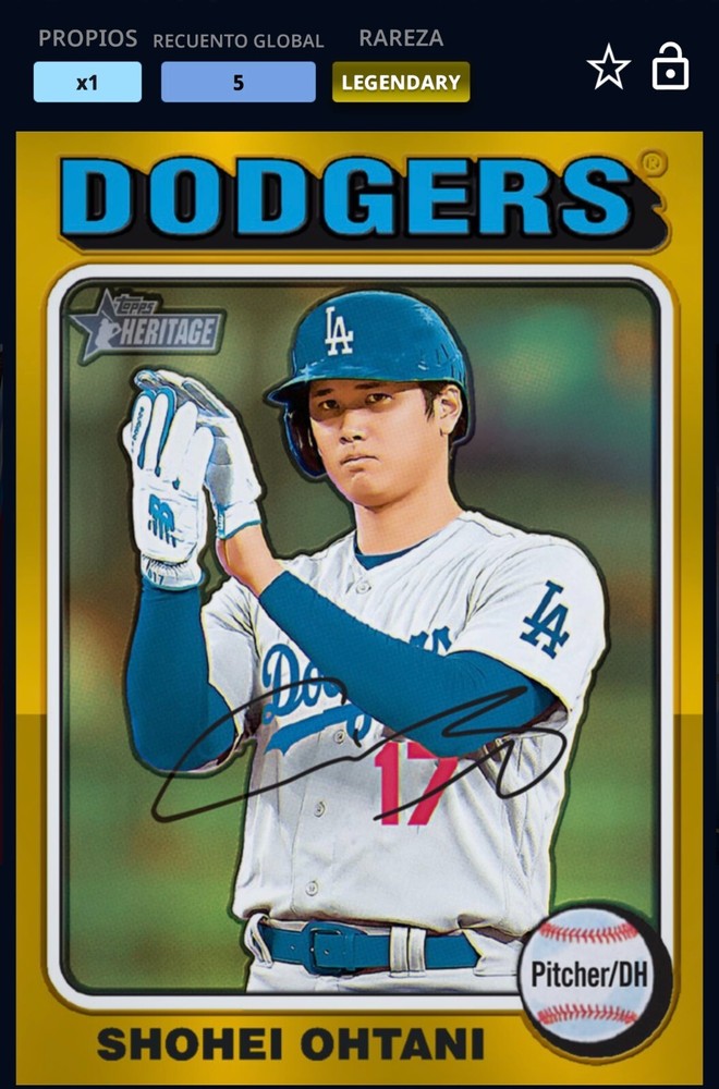 Topps Bunt Digital Cards Shohei Ohtani Legendary Heritage 2024 Auto (5cc)