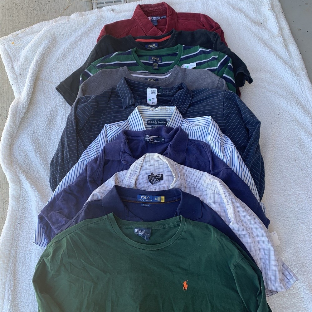 Lot of 10 USED Polo Ralph Lauren Shirts Size XL/XXL