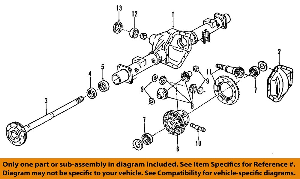 GM OEM 88-23 Astro Rear Suspension Axle Housing-Bearing 12479031