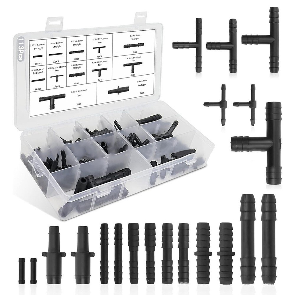 113 Piece Car Vacuum Hose Connectors Kit for Complete Automotive Applications