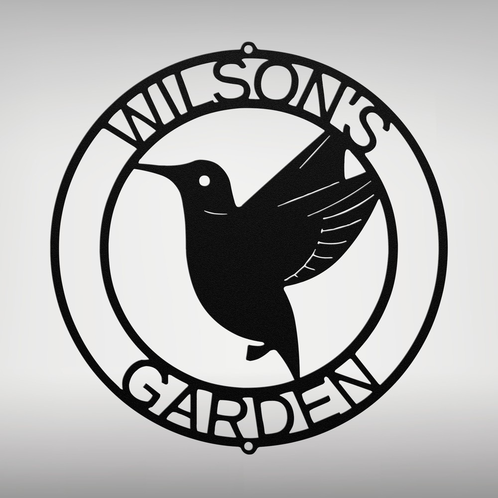 Personalized Hummingbird Metal Sign Custom Art for Home Garden Decor Gift Ideas