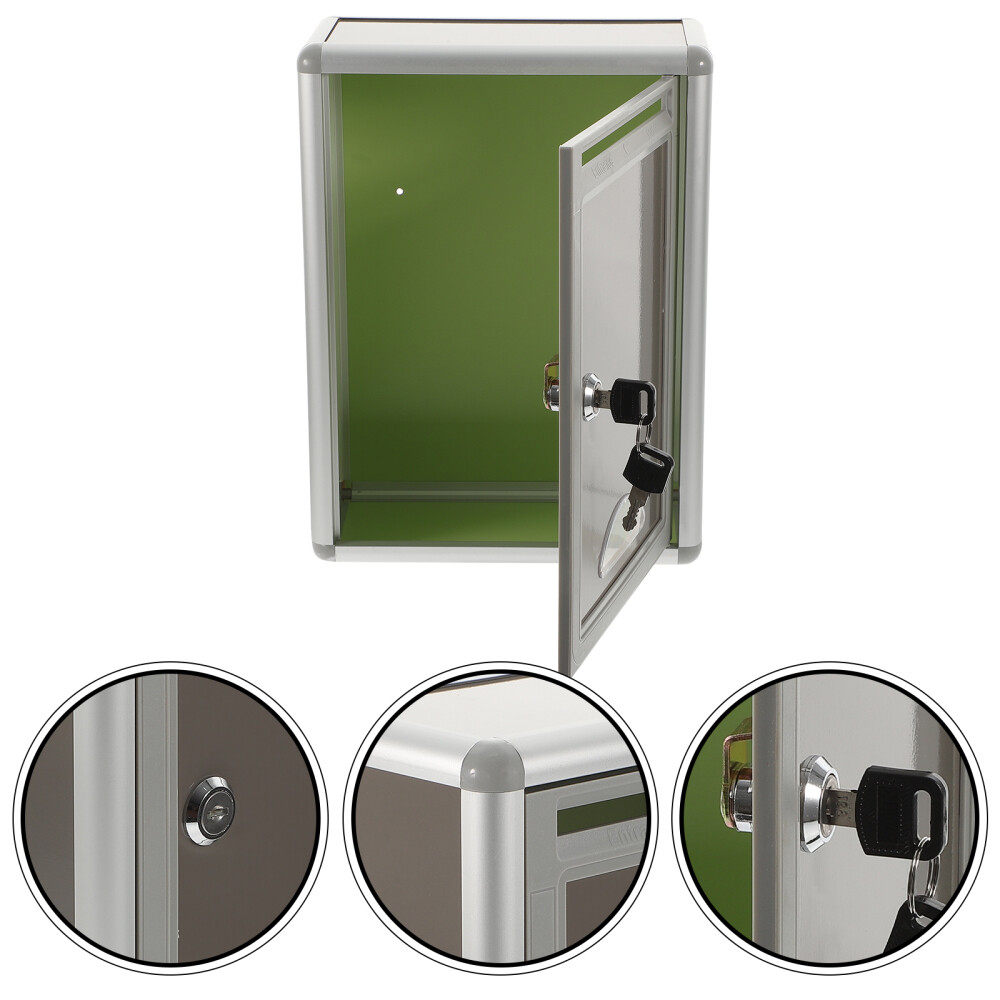 Hanging Secured Postbox Charity Ballot Box Suggestion Bin Wall Mounted Post Box