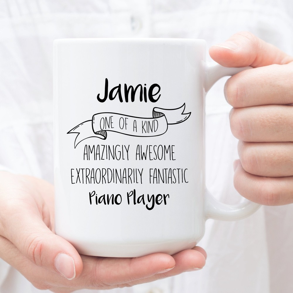 Personalized Coffee Mug For Piano Player Custom Gifts For Piano Player Perfect
