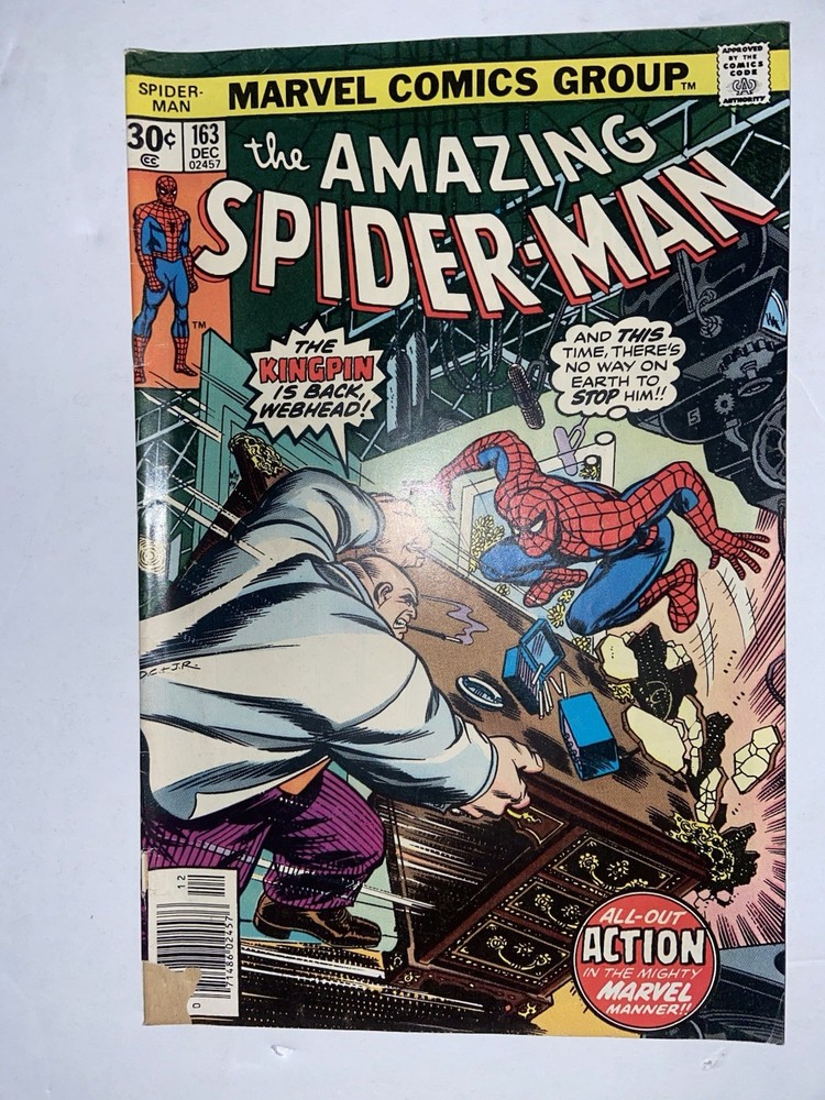 Amazing Spider-Man Lot #163–166 | Bronze Age Marvel | Kingpin Lizard Stegron