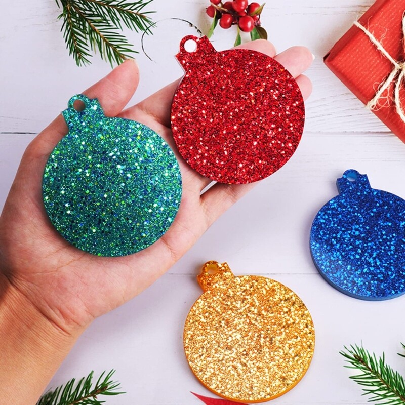 Shiny Glossy Christmas Ornament Molds Keychain Resin Molds Silicone Resin Molds