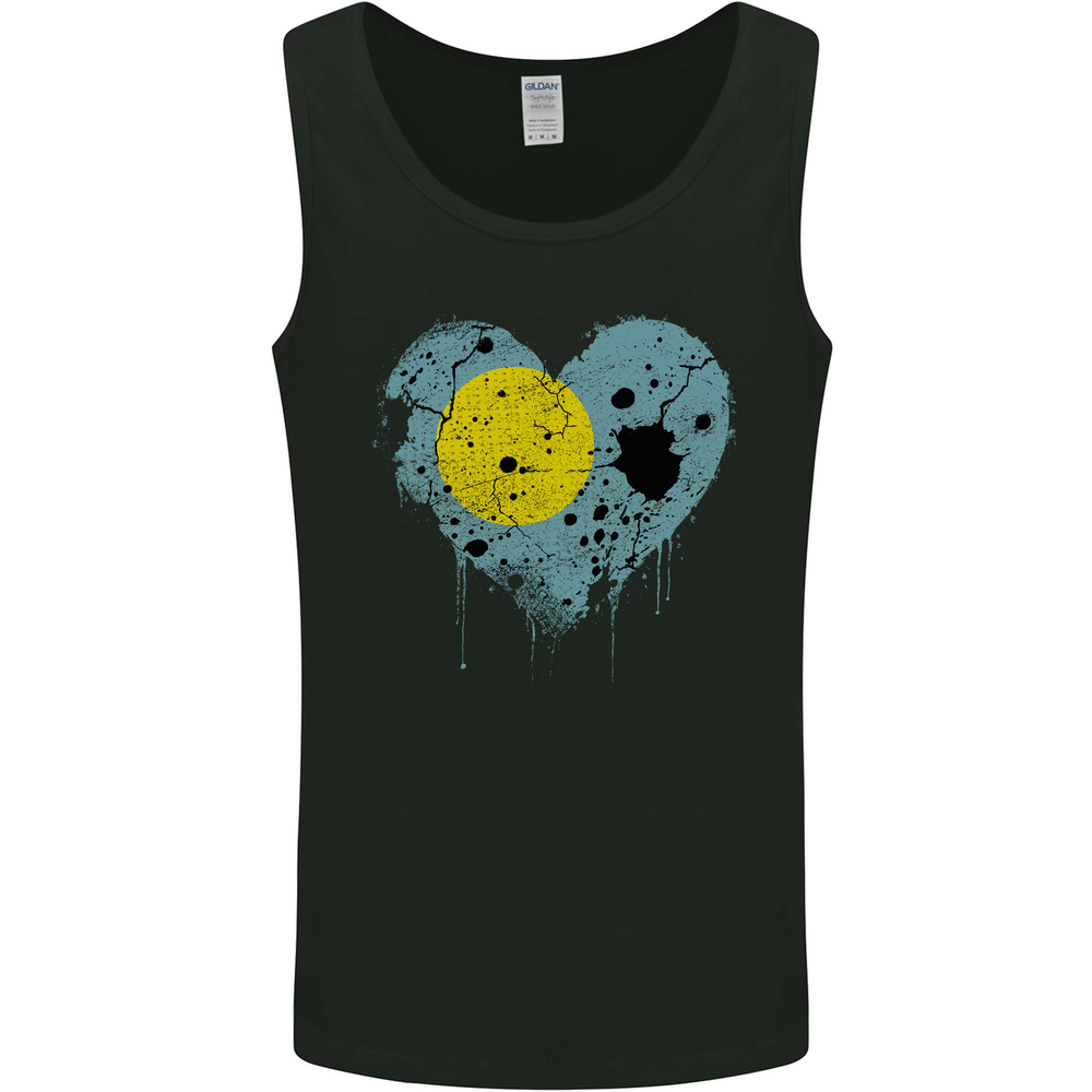 Love Palau Flag Palauan Day Football Mens Vest Tank Top